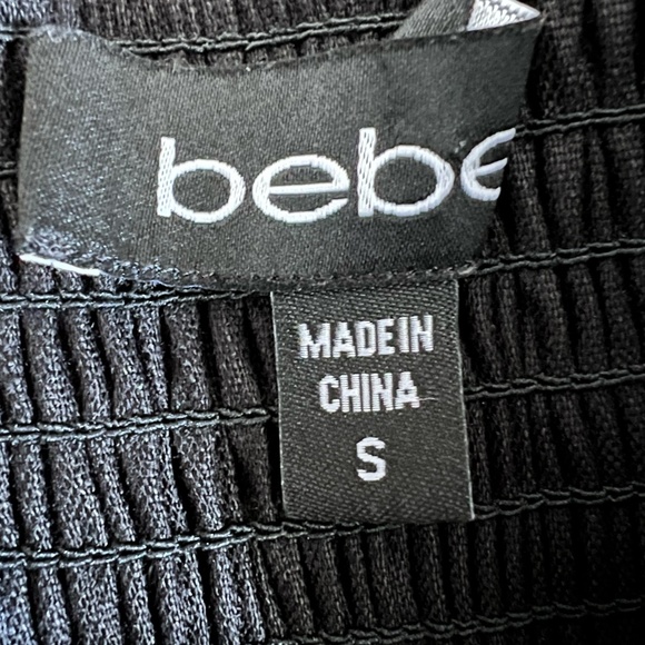 BEBE Linen Blend Short Romper In Black Size S - Picture 14 of 16